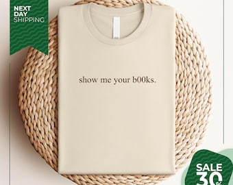 Show me your b00ks Embroidered Baby Tee | Aesthetic | Booktok Gifts for Friend | Smut Tshirt | Hot Girls Read Tee | Vintage Book Tee