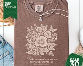 Comfort Colors® Boho Christian Shirt | Faith Based Shirt | Christianity Fall Flowers Shirt | Floral Christian Tee | Jesus Loves You God