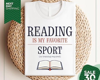 Camiseta "Leer es mi deporte favorito" / Regalo para amantes de los libros / Regalo para nerds de los libros / Regalo para lectores / Camiseta para lectores