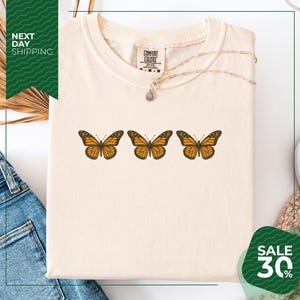 Comfort Colors® Butterfly Tee Yellowjackets t-shirt | Monarch top 90s Vintage Shauna Shipman Yellowjackets Jackie Taylor Halloween Costume