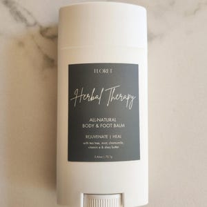 All-Natural Body Foot Balm | Organic Shea Butter | Vitamin E | Moisturize Dry Skin | Peppermint | Healing and Soothe | Gift under 20 for Her