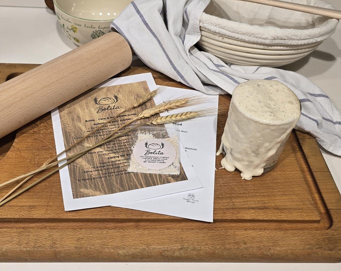 100-Year-Old Spanish Sourdough Starter “Bolita” – Dehydrated, Active Heritage Culture for Artisan Bread, Rustic Baking & Tradition - Gift