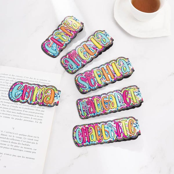 Donde cada capítulo conoce tu nombre - Marcapáginas magnéticos personalizados con diseño floral cachemir brillante - Regalo de cumpleaños para amantes de la lectura