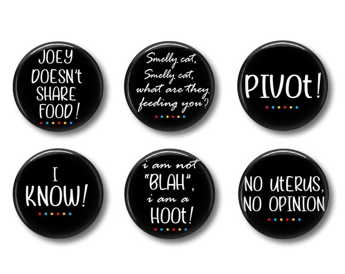Magnets for Calendar Friends TV Show Magnets Fridge Magnets Magnets for Boards Friends Show Quote Gifts Friends Magnet Set