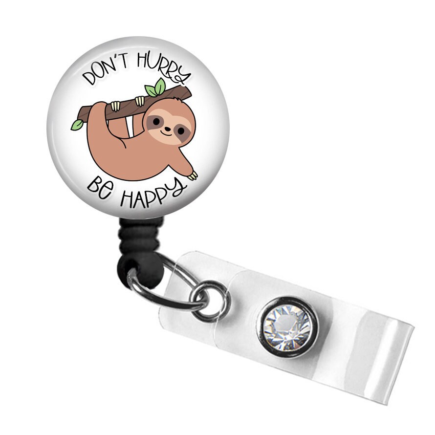 Sloth ID Badge Reel Cute Gifts Retractable Badge Holder | Etsy