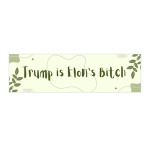 トランプはイーロンのビッチ バンパーステッカー、面白い政治風刺ビニールロードトリップデカール、反トランプステッカー、リベラルカーデカール、マスクのパロディギフト