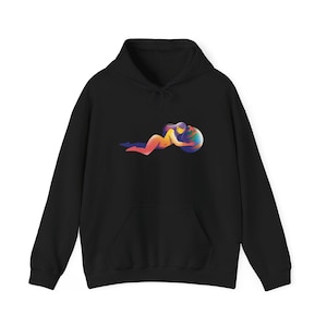 Abstract Rainbow Dream, Vibrant Girl Power Multicolor Art Hoodie, Cozy Hippie Unisex Heavy Blend™, Perfect Gift for Art and Fashion Lovers