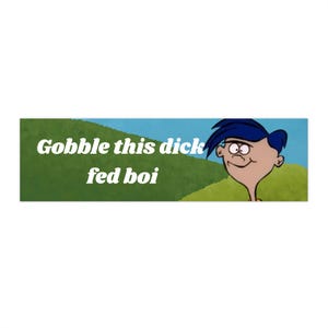 Ed Edd and Eddy Vinyl Sticker: Funny Rolf Bumper Sticker