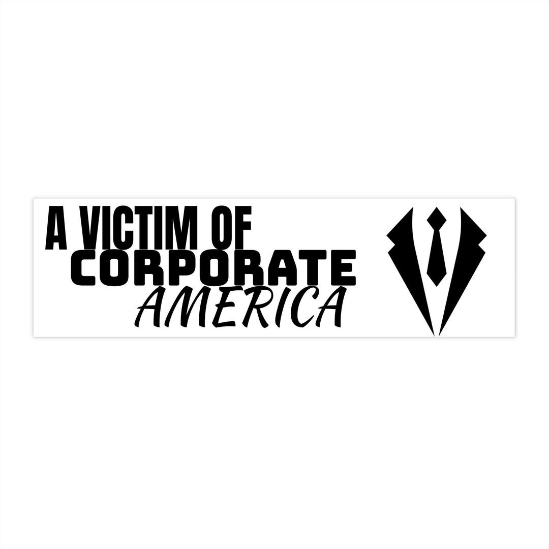 Victim Sticker Corporate America Victim Bumper Sticker: Sarcastic Office Humor Car ...