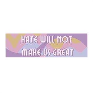 Stickers pour voiture, Sticker politique anti MAGA, La haine ne nous rendra pas grands, Sticker voiture, Sticker pour protestation, Sticker libéral, Anti-Trump