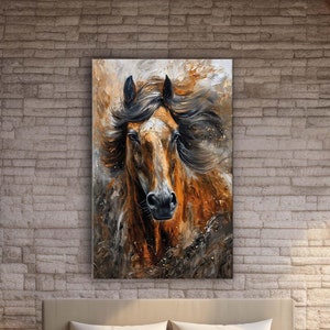 Canvas Wall Art Canvas Print Photo Canvas Horse Prints Horse Gifts Modern Art Wall Print Boho Over Bedding Decor Horse Decor Horse Print Art