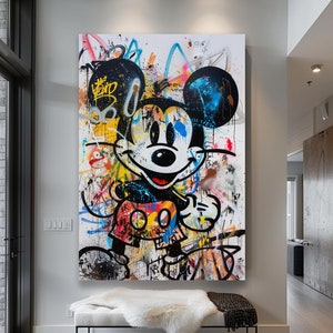 Canvas Wall Art, Colorful Graffiti Canvas Wall Decor, Framed Art, Home Decor, Modern Framed Art, Urban Pop Art Style, Vibrant And Bold