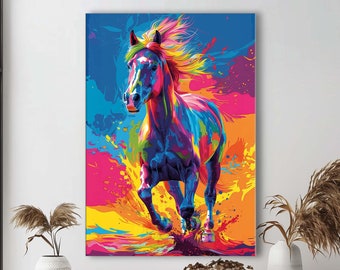 Horse Prints Canvas Wall Art Canvas Print Farm Animals Framed Horse Hobby Horse Photo Canvas Horse Print Horse Gifts Modern Art Wall Print