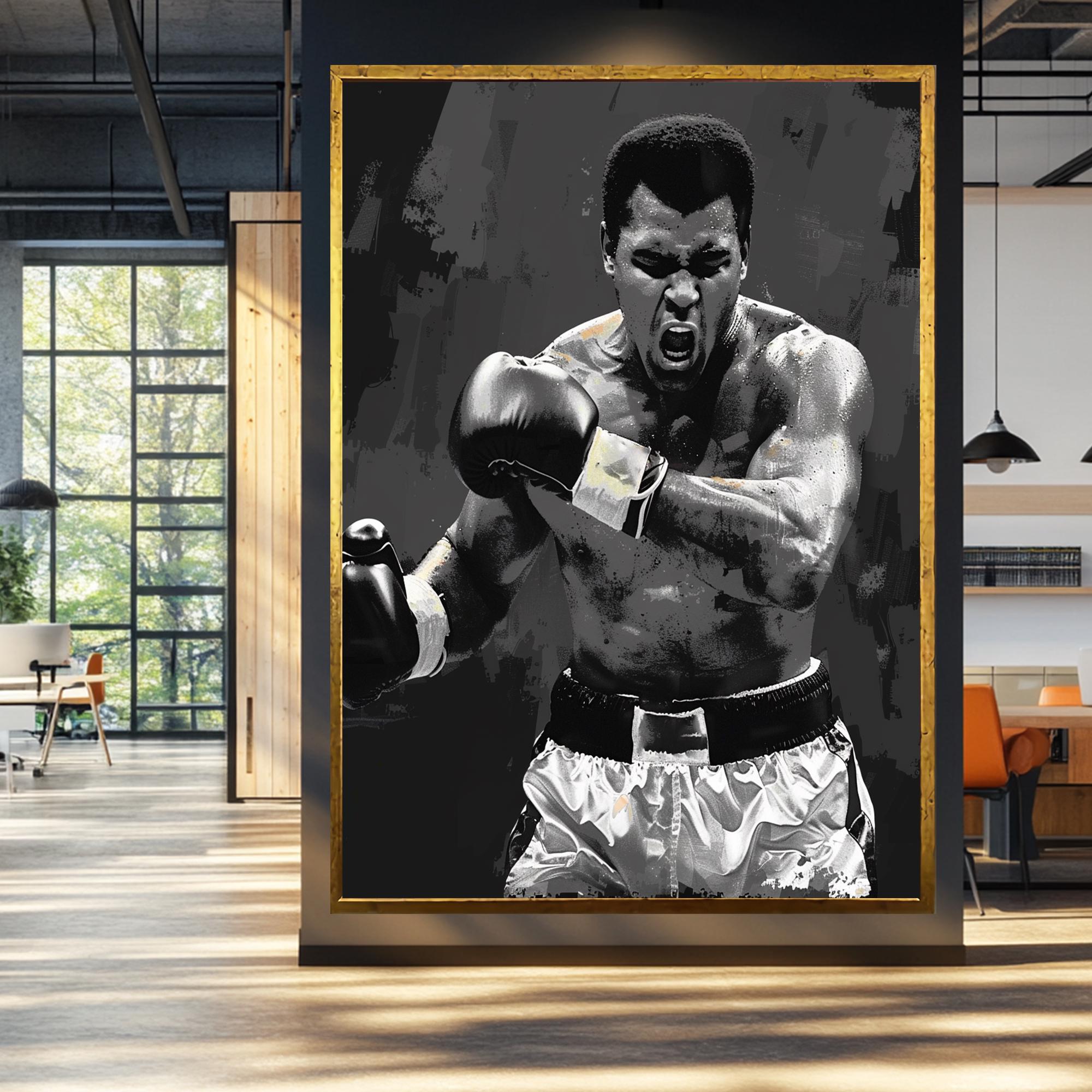額装済/モハメド アリ パンチング/アートポスター 額装済/モハメド アリ パンチング/アートポスター モハメド・アリの