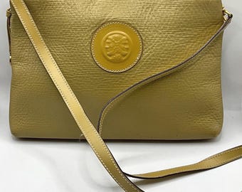 Fendi 80’s Janus Collection Leather Crossbody Bag Tan Color Vintage