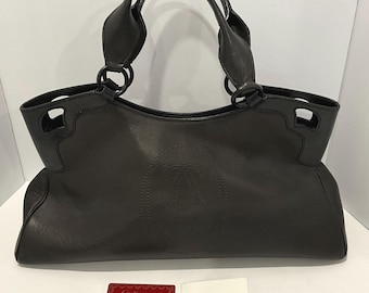 Cartier Black Karung Leather Medium Marcello de Cartier Bag