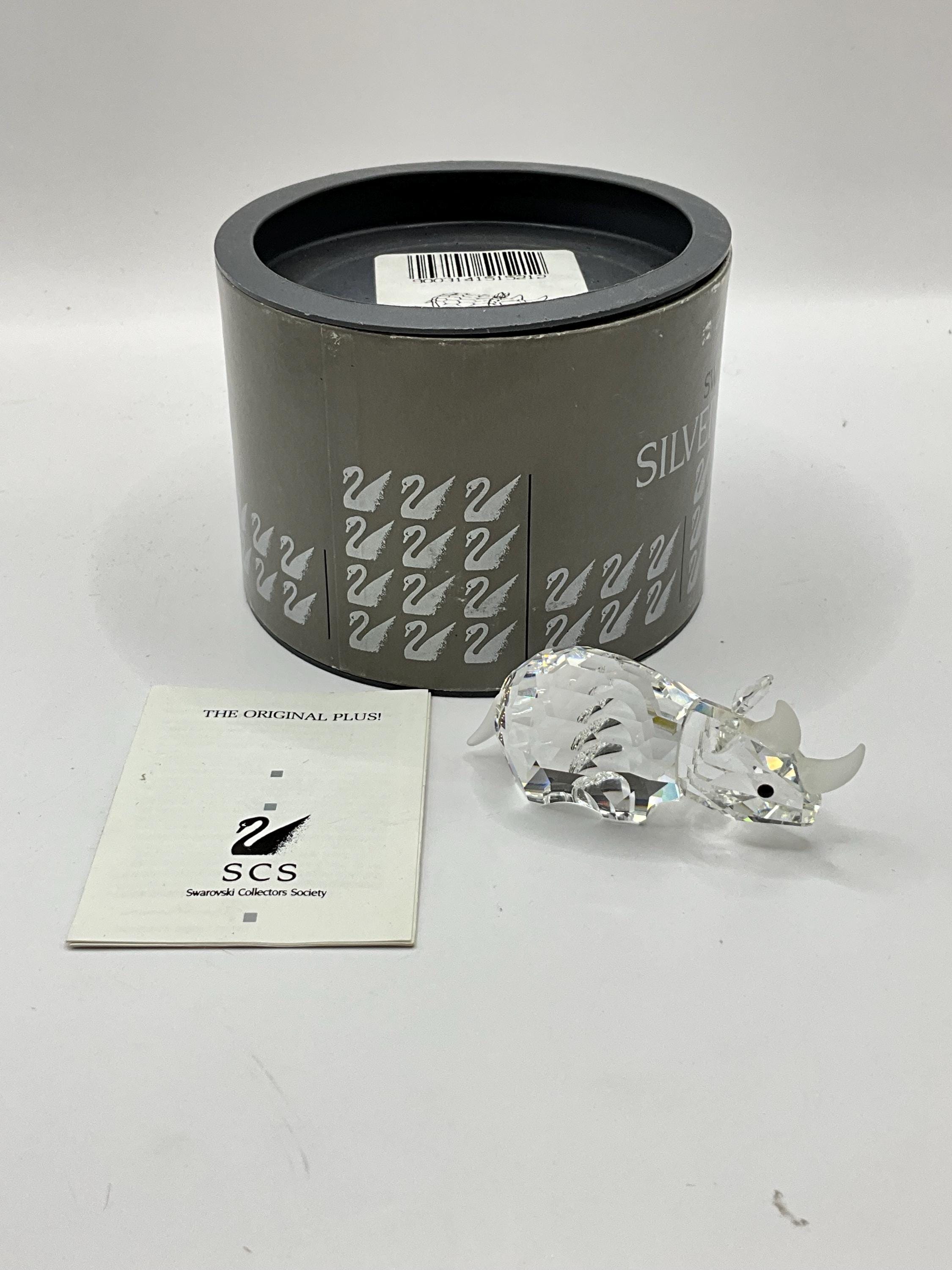 Swarovski Crystal Figurine Rhino Rhinoceros 7622