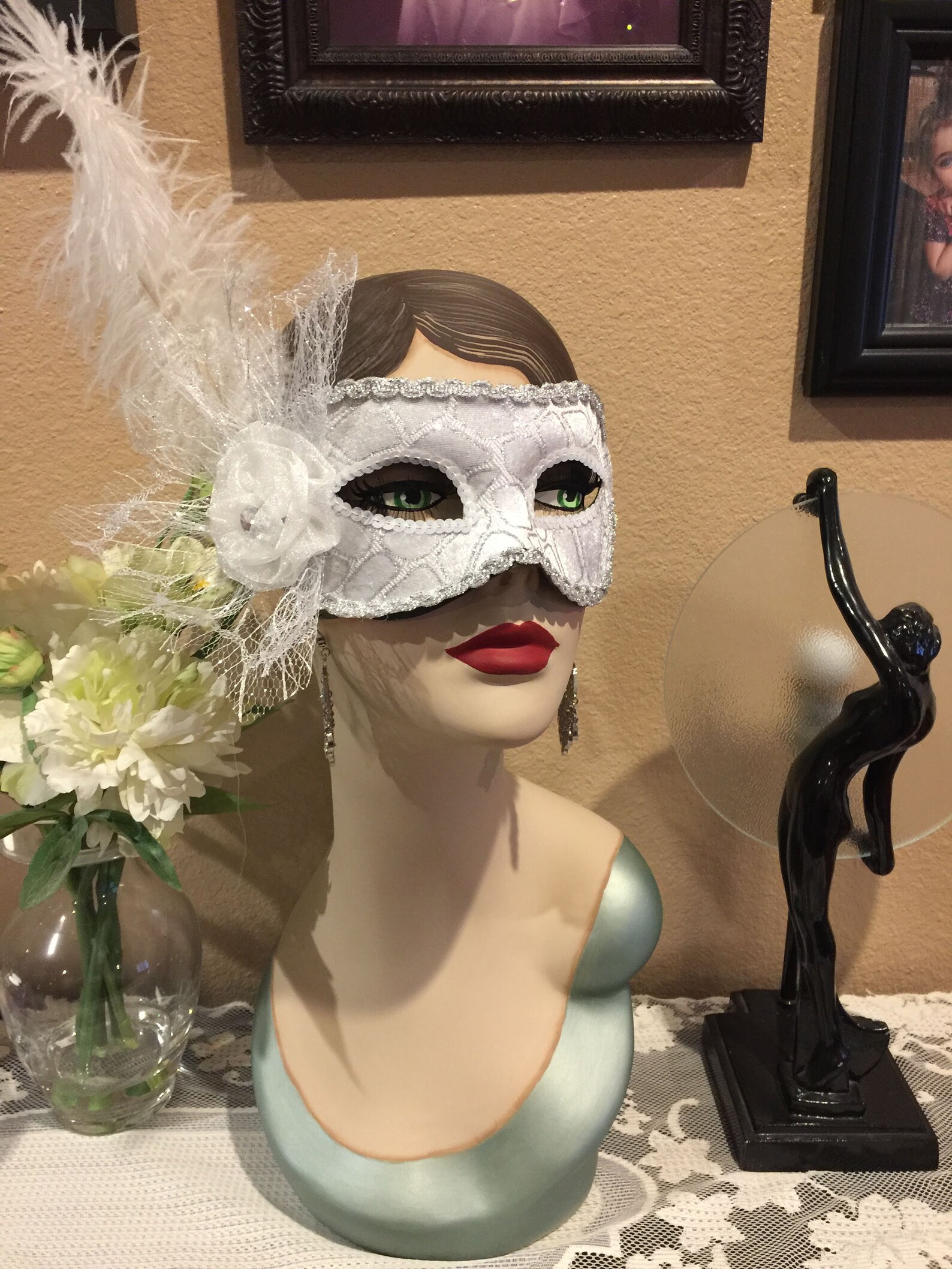 Vintage Style Art Deco Flapper Mannequin Head/ Hat Std Etsy