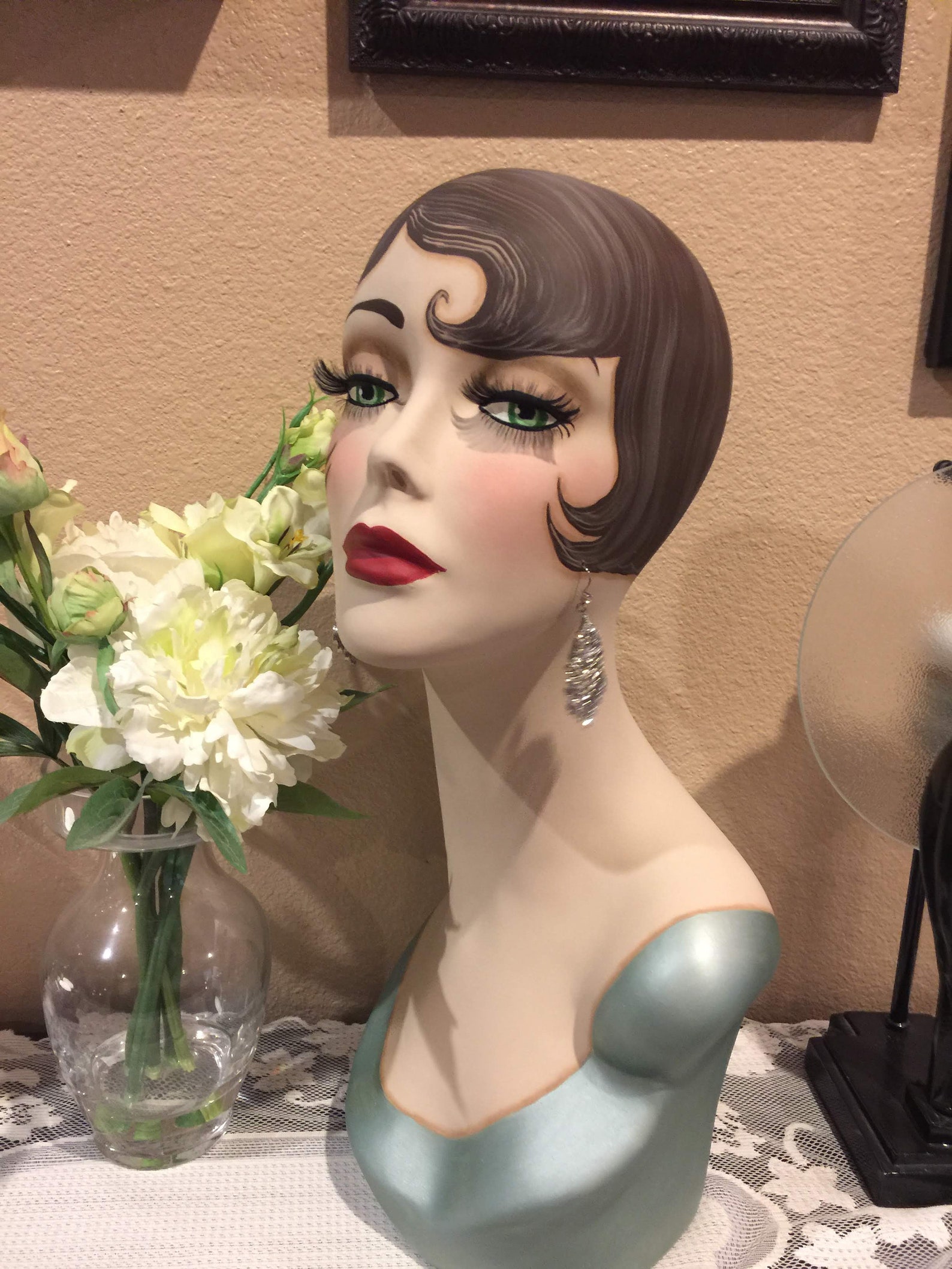 Vintage Style Art Deco Flapper Mannequin Head/ Hat Std Etsy