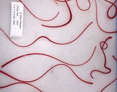 2 oz Bullseye 0024 Opalescent Tomato Red Vitrigraph glass 4-10 inches in Length