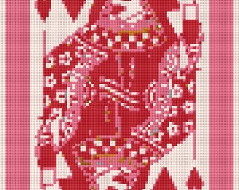 Queen of Hearts Needlepoint Digital Download