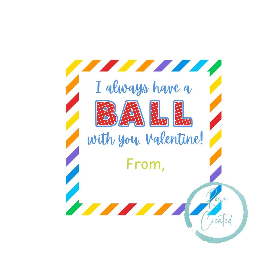 Ball Valentine Printable Digital Download - Etsy