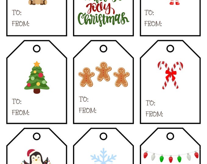 Christmas Gift Tags Digital Download - Etsy