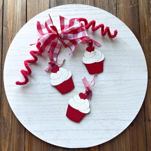 Christmas Cupcakes Ornaments Set of 4