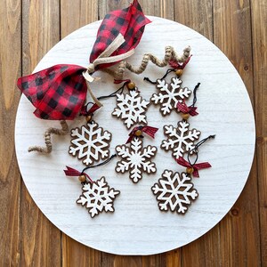 Woodland Snowflake Ornaments Set of 7