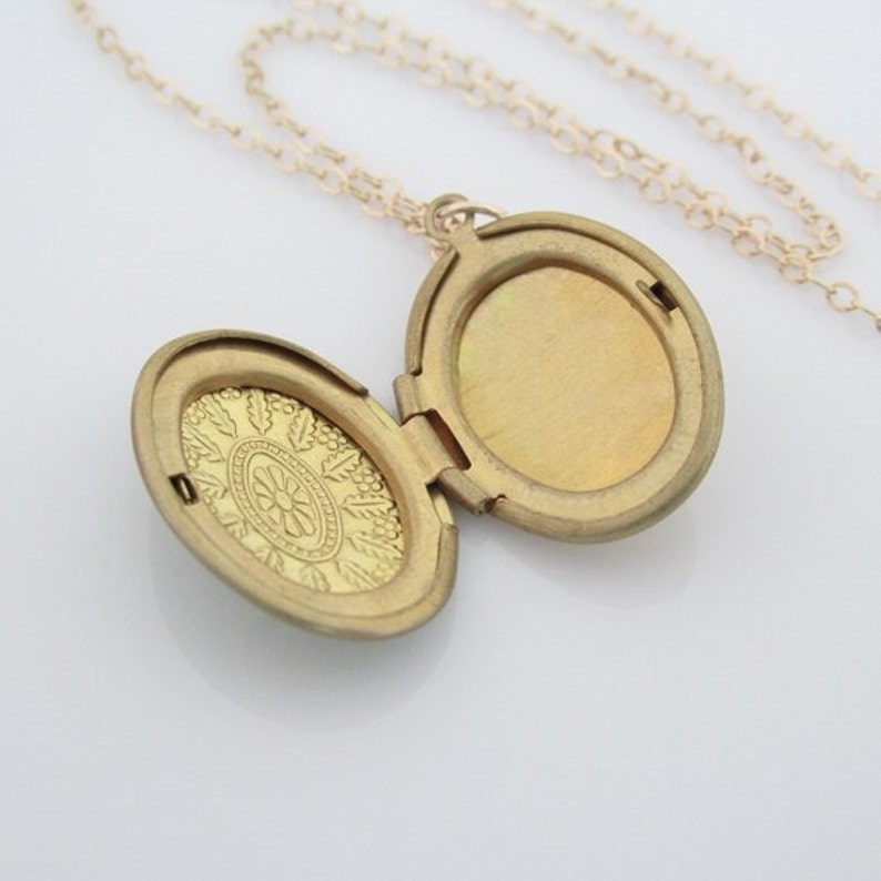 Turquoise and Gold Locket Necklace Small Locket Necklace Etsy