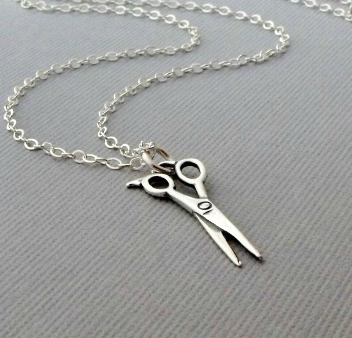 Scissors Chain Sterling Silver Scissors Charm Necklace: Crafter Gift - Etsy