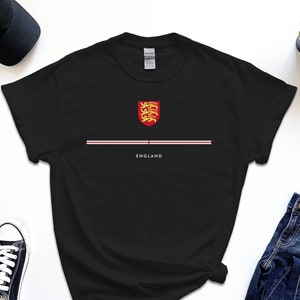 England Shirt, Full Width Flag Coat of Arms of England Tshirt Free Gift Message Insertion