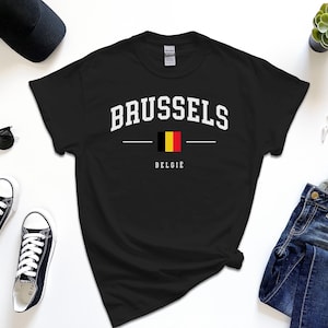 Brussels Shirt, Capital City of België, Custom Tshirt Free Gift Message Insertion