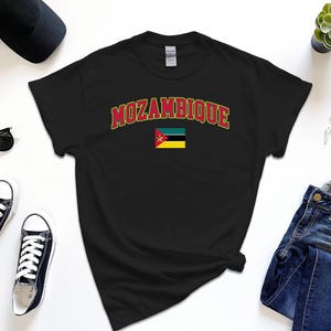 Mozambique Shirt, Custom Mozambique Tshirt, Simple Flag Free Gift Message Insertion