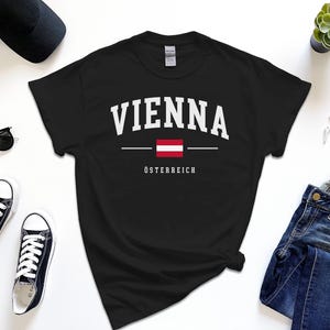 Vienna Shirt, Capital City of Österreich, Custom Tshirt Free Gift Message Insertion