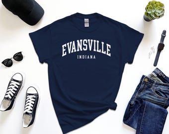 Evansville Shirt, River City of Indiana Tshirt