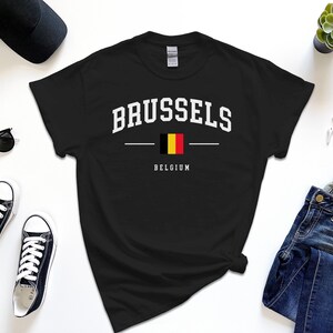 Brussels Shirt, Capital City of Belgium, Custom Tshirt Free Gift Message Insertion
