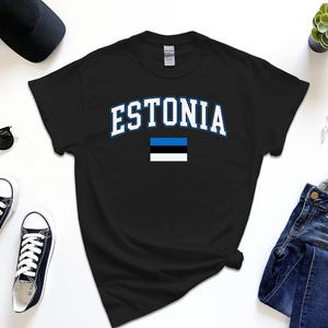 Estonia Shirt, Custom Estonia Tshirt, Simple Flag Free Gift Message Insertion