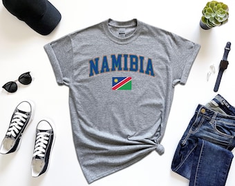 Namibia Shirt, Custom Namibia Tshirt, Simple Flag Free Gift Message Insertion