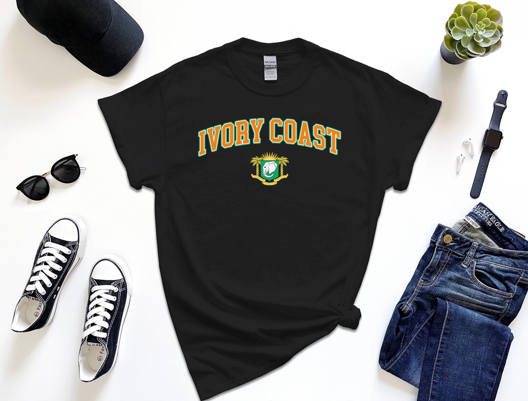 Ivory Emblem Ivory Coast Shirt, Coat of Arms of Ivory Coast Tshirt Country Emblem ...