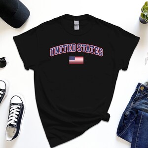 United States Shirt, Custom United States Tshirt, Simple Flag Free Gift Message Insertion