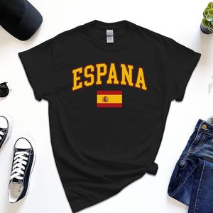 España Shirt, Custom España Tshirt, Simple Flag Free Gift Message Insertion