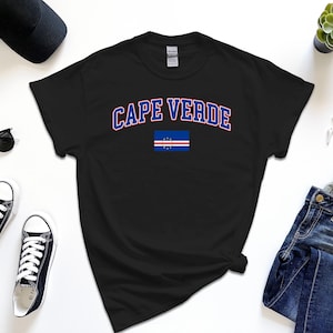 Cape Verde Shirt, Custom Cape Verde Tshirt, Simple Flag Free Gift Message Insertion