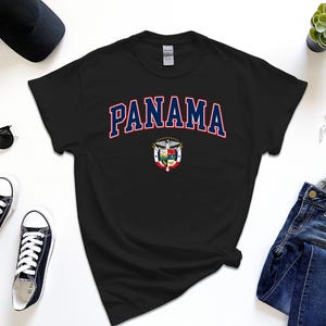 Panama Shirt, Coat of Arms of Panama Tshirt Country Emblem Free Gift Message Insertion