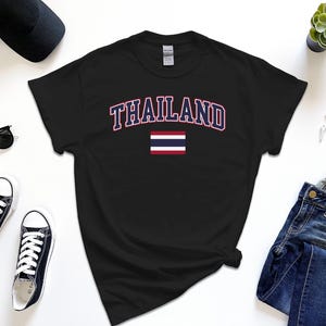 Thailand Shirt, Custom Thailand Tshirt, Simple Flag Free Gift Message Insertion