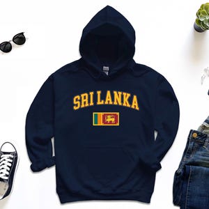 Sri Lanka Hoodie, Custom Sri Lanka Sweatshirt, Simple Flag Free Gift Message Insertion