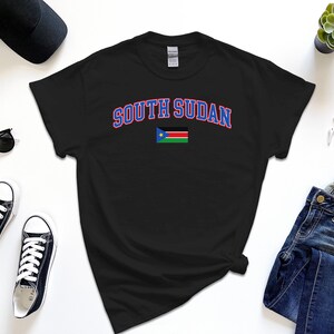 South Sudan Shirt, Custom South Sudan Tshirt, Simple Flag Free Gift Message Insertion