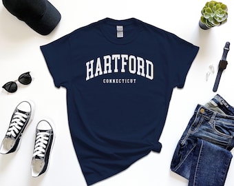 Camiseta de Hartford, camiseta de la ciudad de Connecticut
