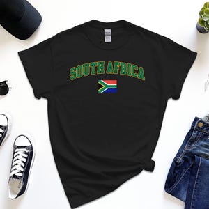 South Africa Shirt, Custom South Africa Tshirt, Simple Flag Free Gift Message Insertion