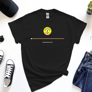 Shirt Madagascar, vlag wapenschild over de volledige breedte T-shirt gratis cadeau bericht invoegen